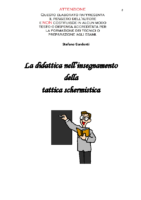 La didattica e l’insegnamento della tattica schermistica (S. Gardenti)